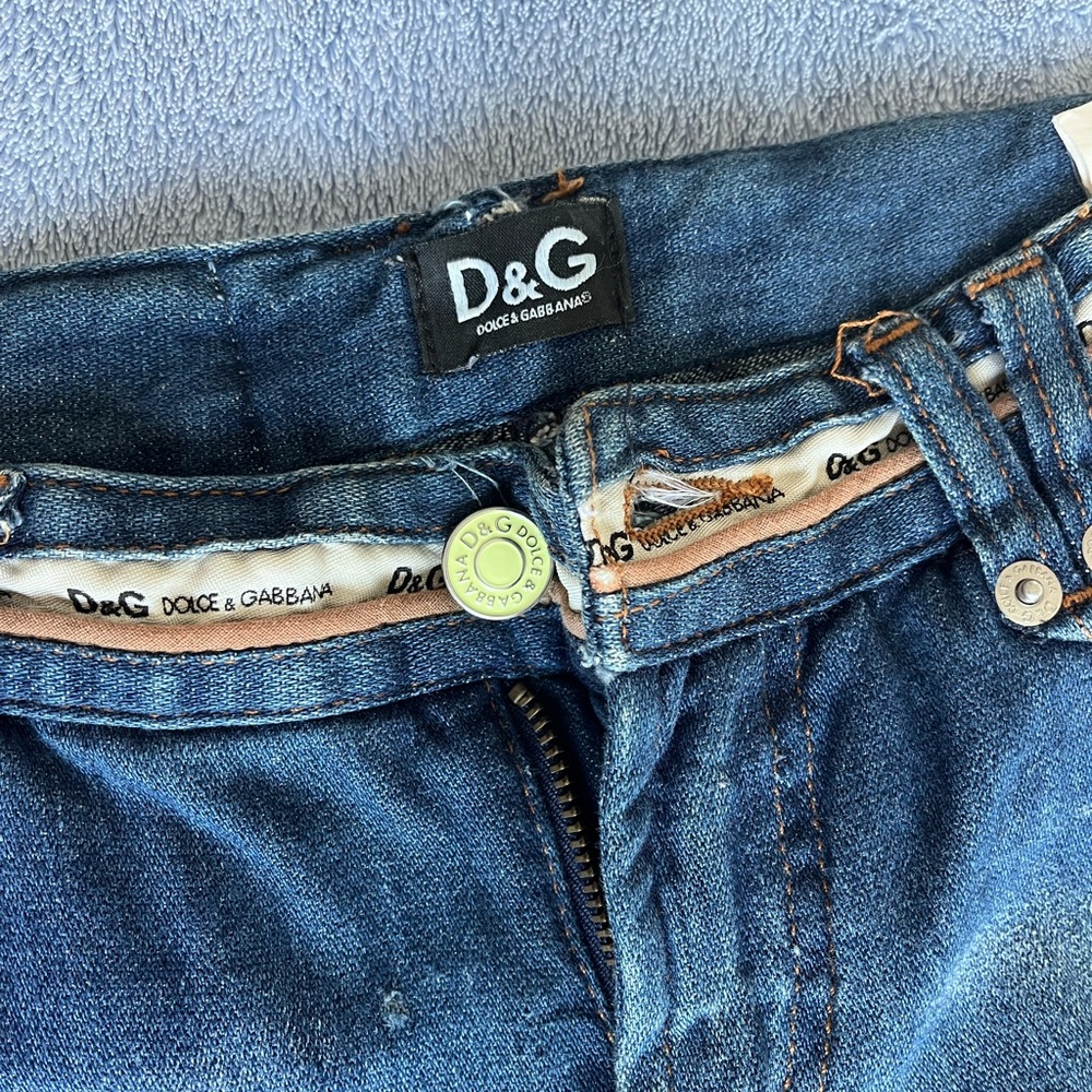 Dolce & Gabbana Blue Denim Jeans - Women's. Low-rise. - Picture 2 of 15